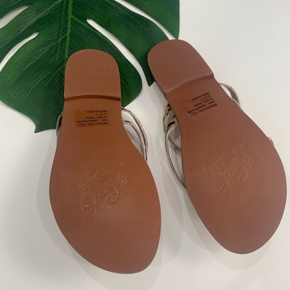 Zooche Leopard Print Pony Fur Slide Sandals 8.5 - Picture 2 of 8